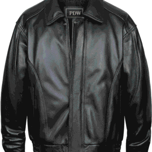PDW Men's American Style Bomber Genuine Leather Jacket