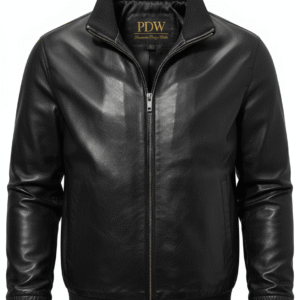 PDW Men's Real Leather Bomber Casual Jacket