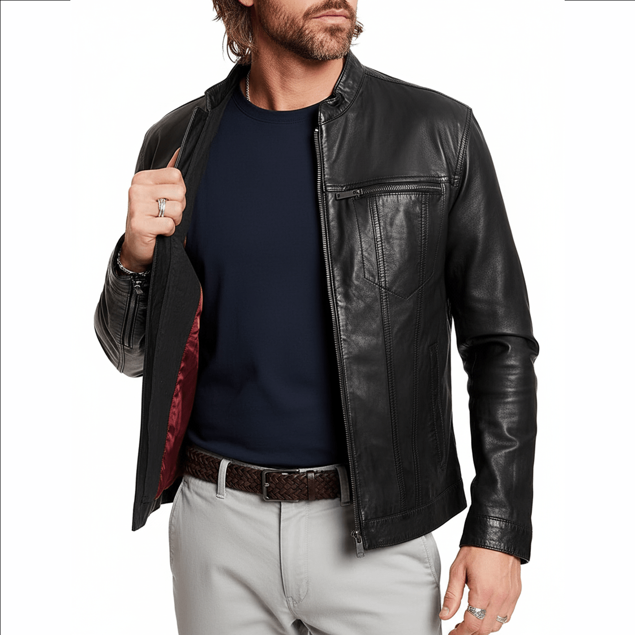 Brando Leather Jacket PDW - Image 2