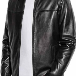 PDW Men’s Real Leather Jacket – Classic Full-Grain Design with YKK Zipper